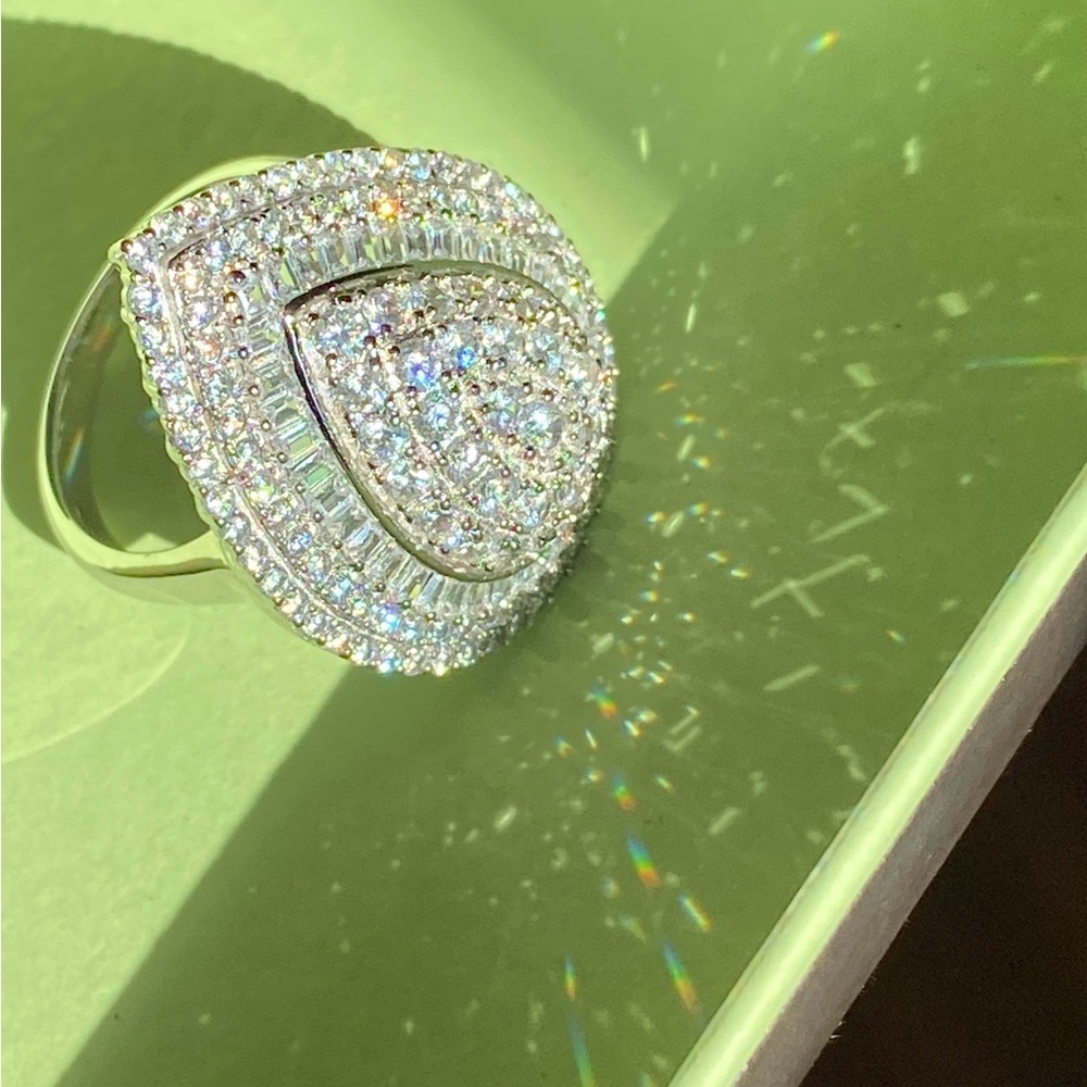 ROSS SIMONS 925 Sterling Silver 4.00 ct. t.w. Round & Baguette CZ Ring Size 9 - Picture 13 of 17